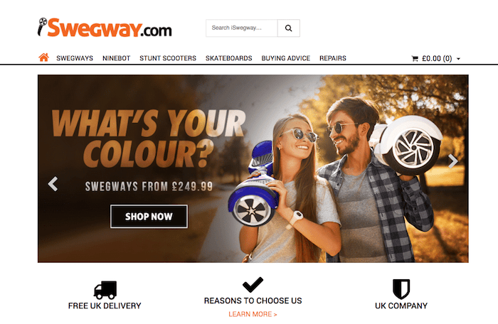 أمثلة Shopify iswegway