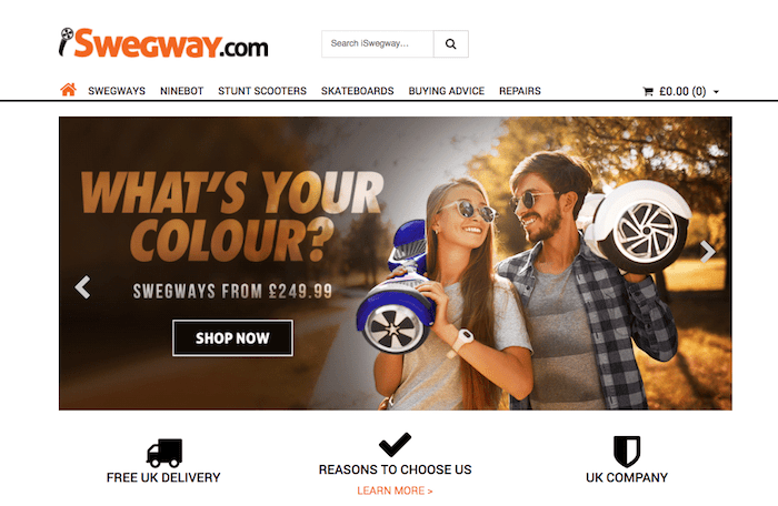 Shopify 示例 iswegway