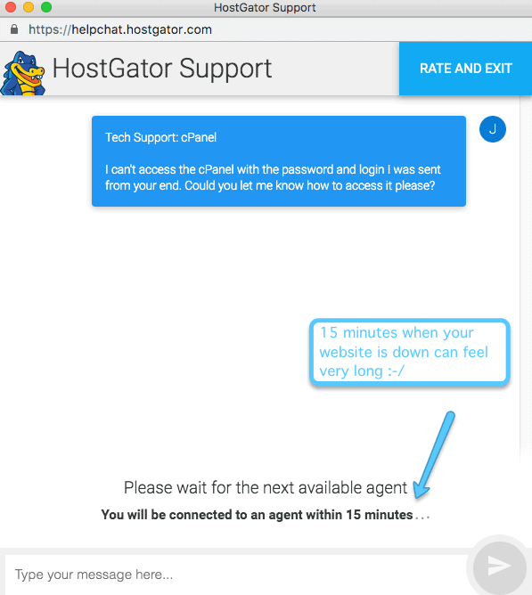 Hostgator langsame Unterstützung