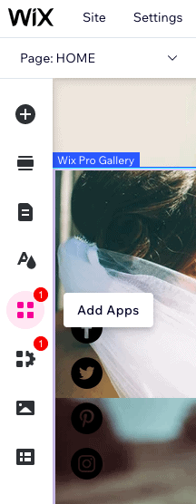 Tutoriel Wix - Ajouter des applications