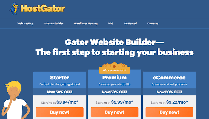 Creador de sitios web barato Gator