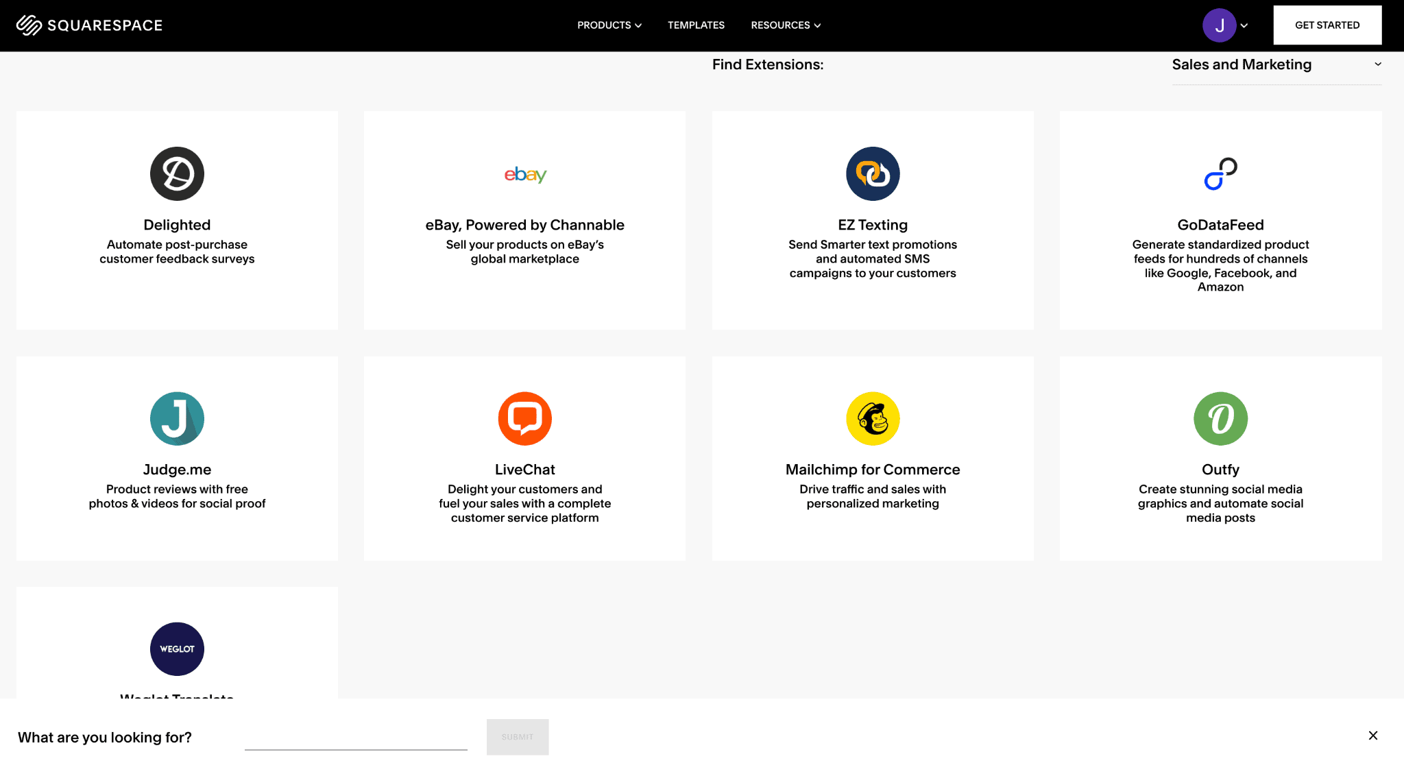 Aplicații Squarespace