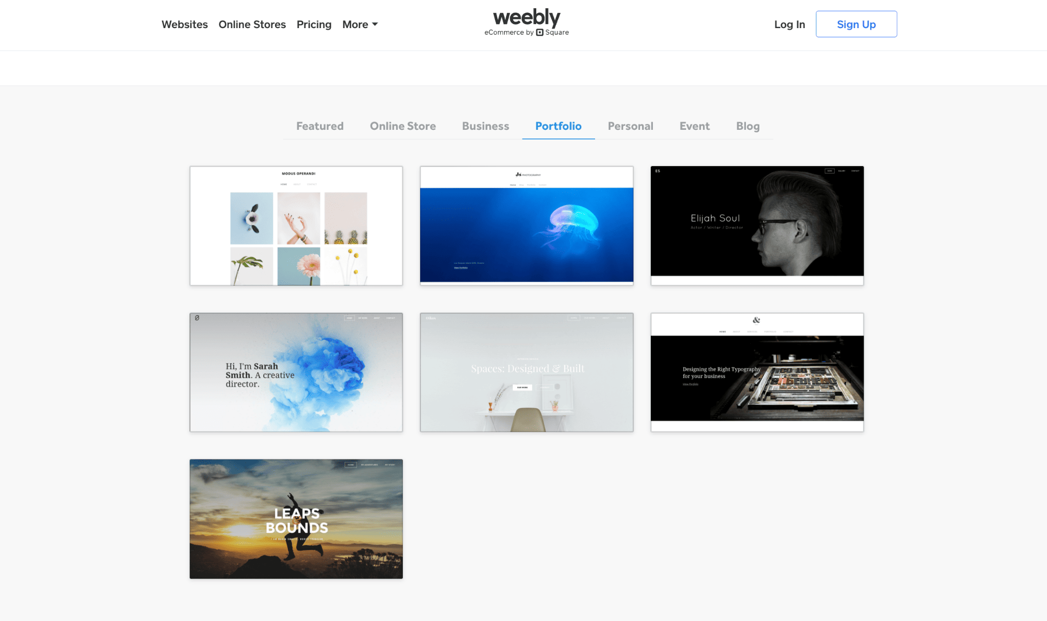 Weebly-Vorlagen