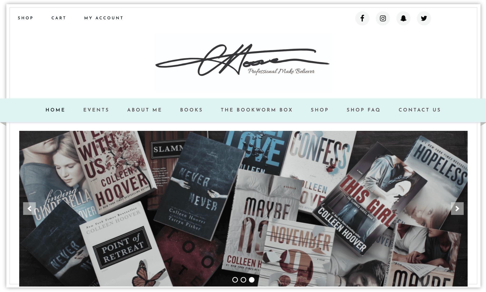 Situs web WordPress - Colleen Hoover