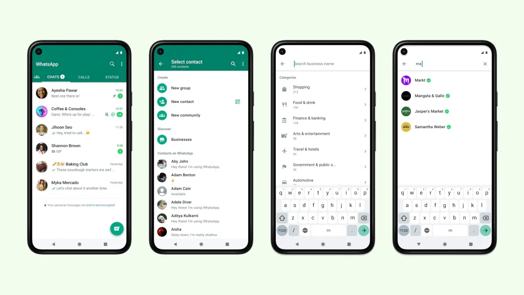 WhatsApp-бизнес-поиск