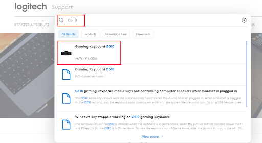 Search Logitech G510 Driver from dell support