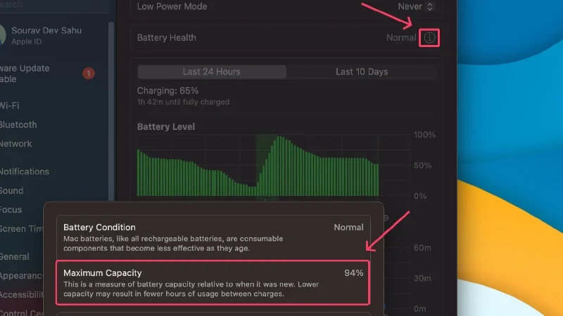 maximum battery capacity