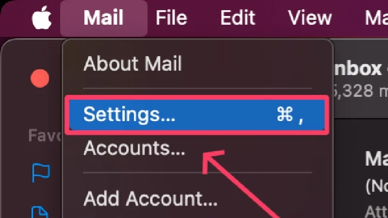 open mail settings