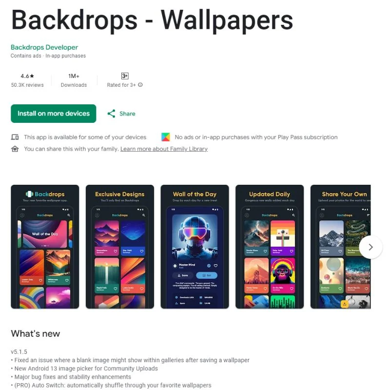 backdrops the wallpaper app