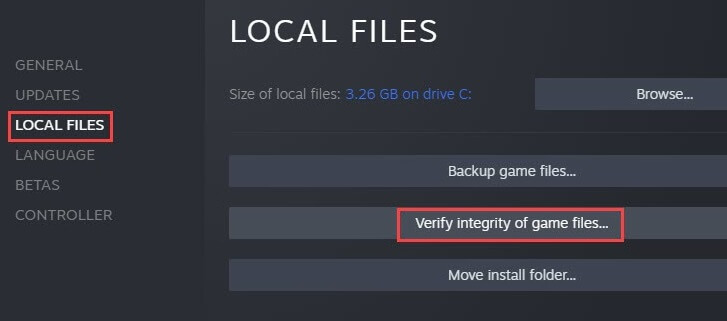 Verify Integrity of Game Files