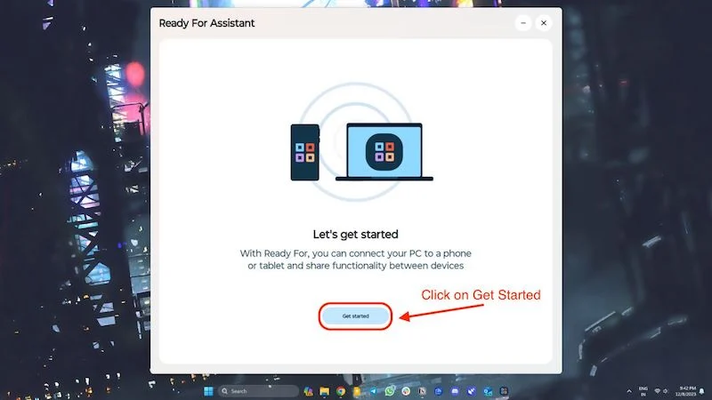 get started with ready for pc assistant