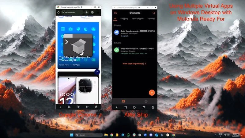 using multiple virtual apps on windows desktop with moto ready for