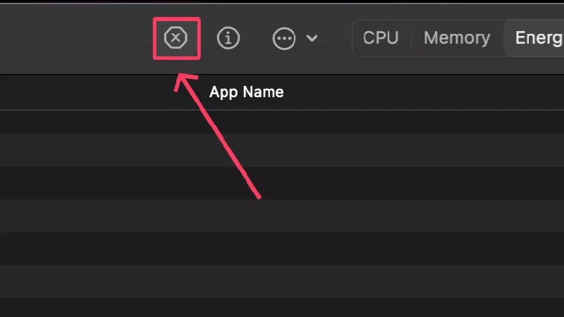 cross icon activity monitor