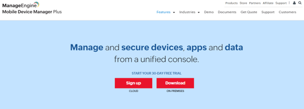 ManageEngine Mobile Device Manager Plus