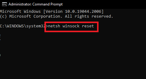 netsh winsock reset