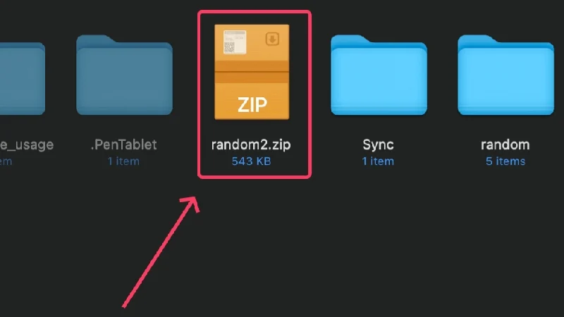 encrypted zip file created using terminal