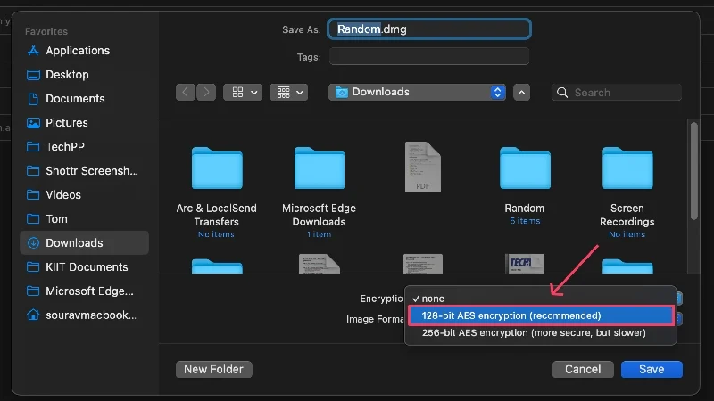 set preferred encryption type