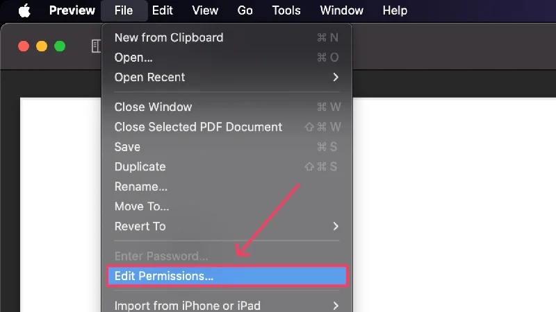 edit permissions for pdf