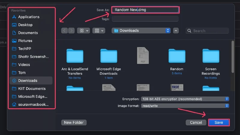 save folder protected using disk utility