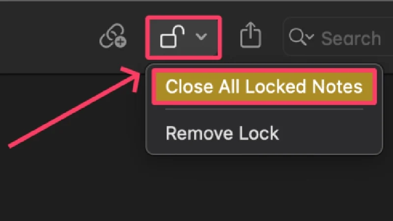 close locked notes