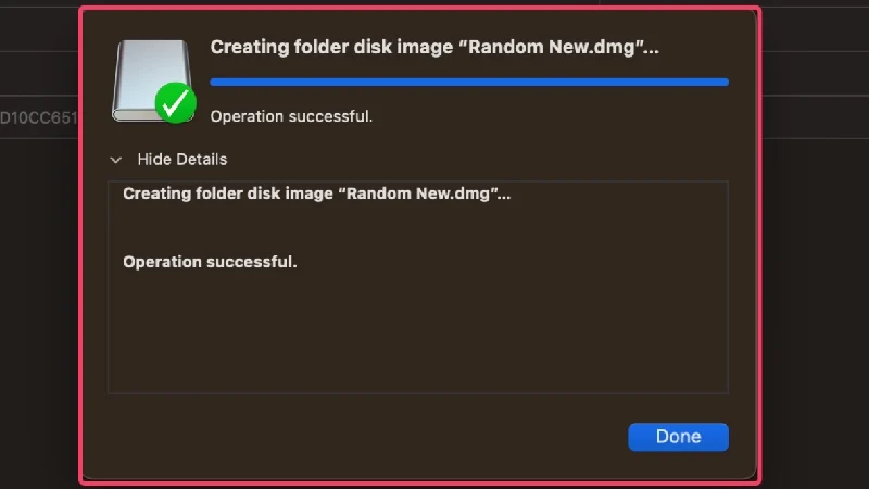 encrypted dmg file created using disk utility