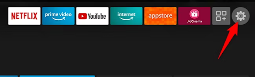 Go to the Setting menu of Amazon Firestick