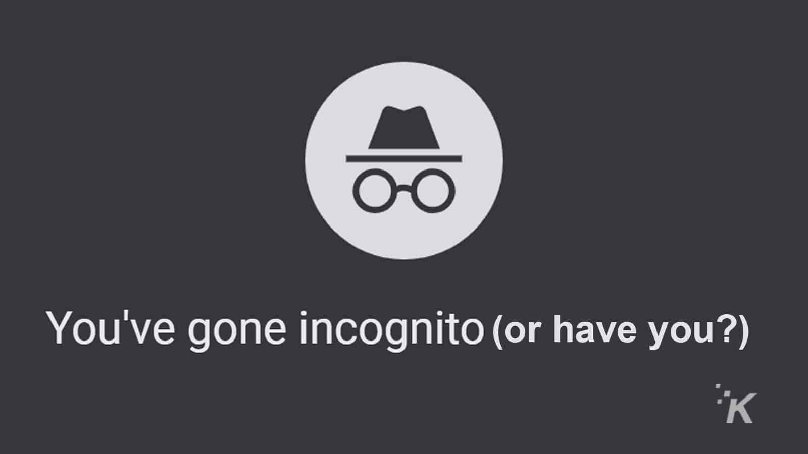 Schermata di navigazione in incognito di Google