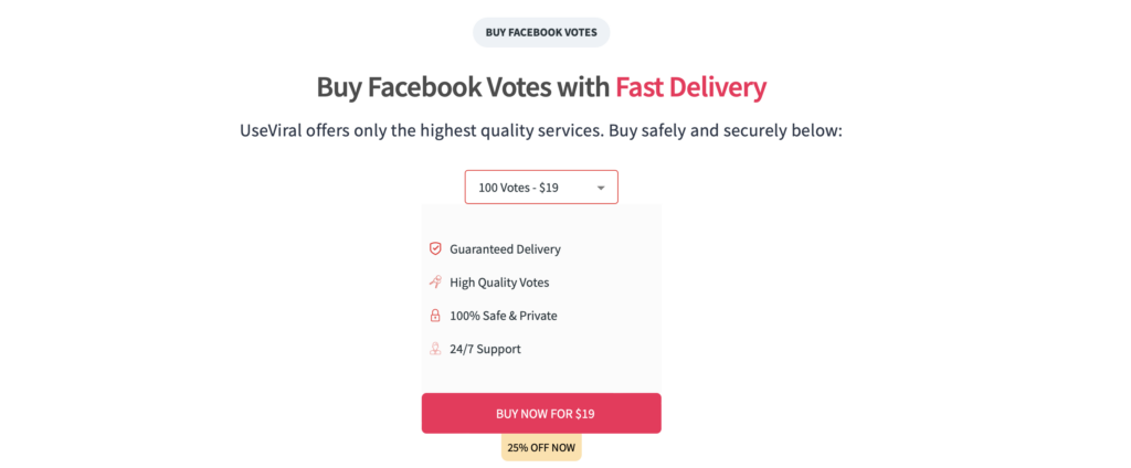 Buy Facebook Votes