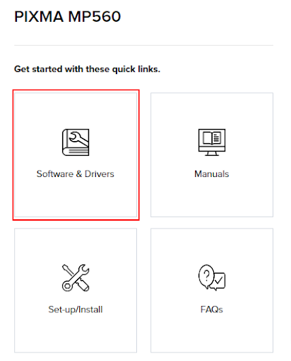 Software and driver - PIXMA MP560