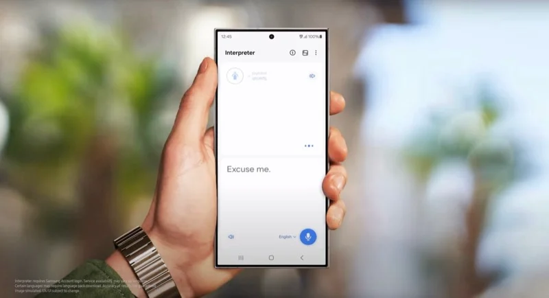 galaxy ai interpreter on galaxy s24.