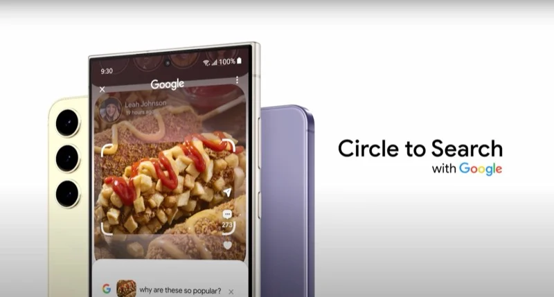 galaxy s24's circle to search feature.