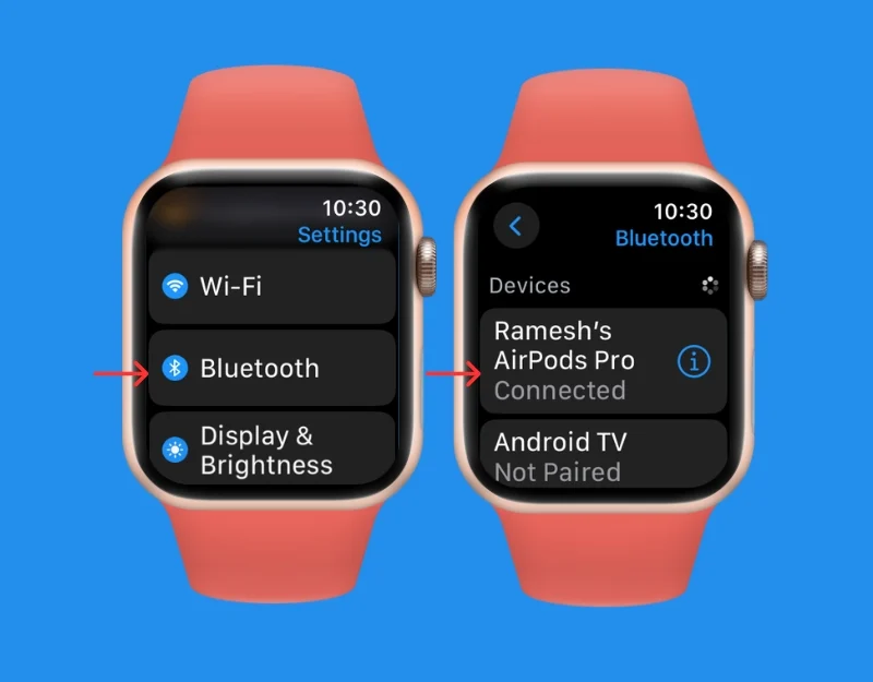 apple watch bluetooth settings