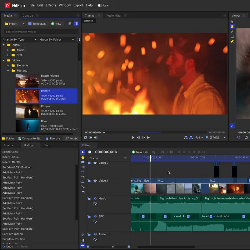 hitfilm express video editor