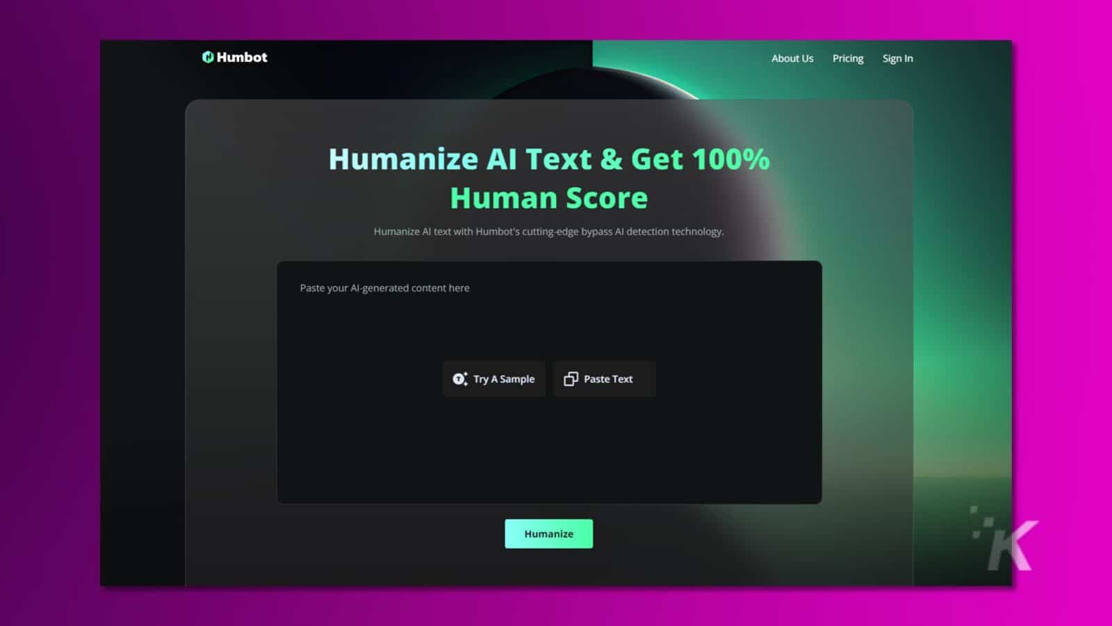 Humbot-Homepage