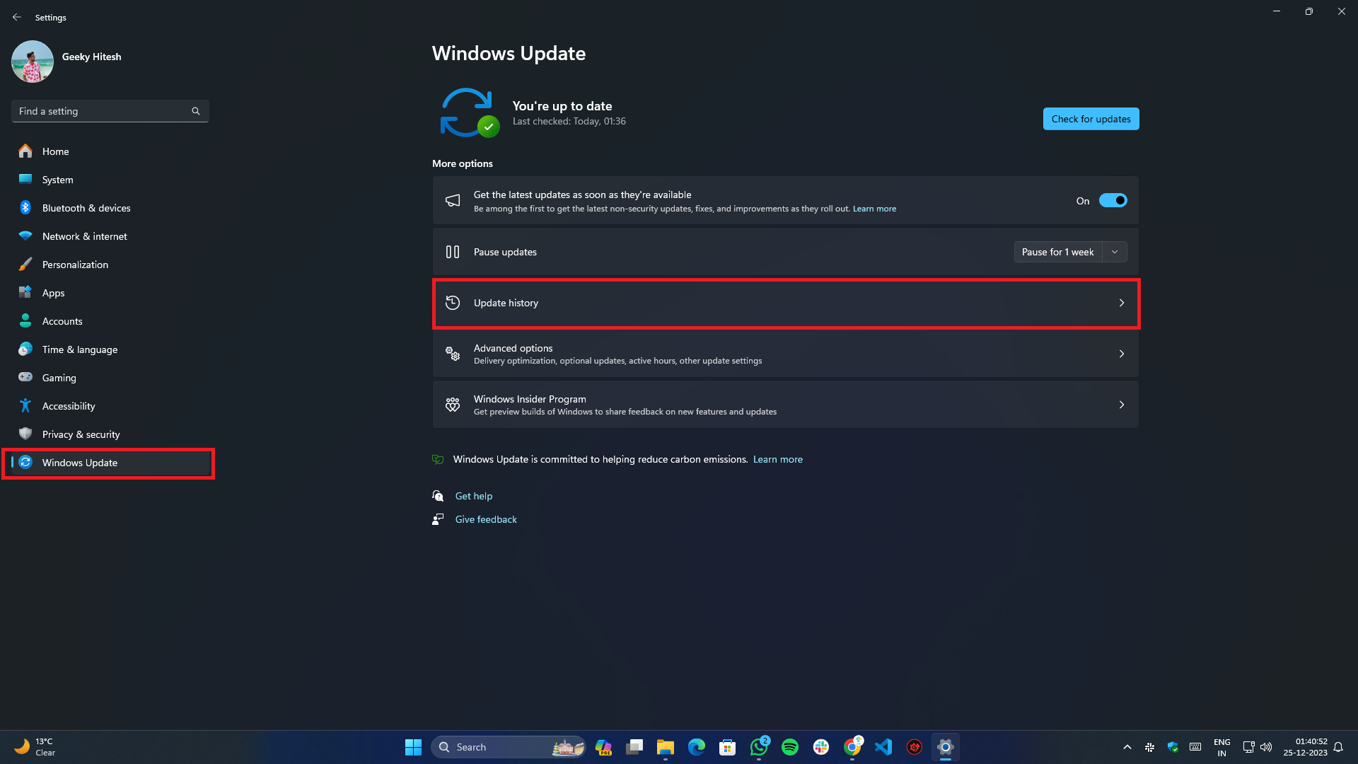 fix clock watchdog timeout on windows- update history