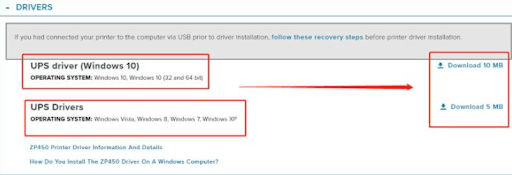 Download ZP450 Driver