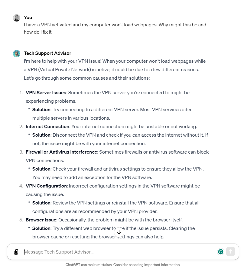 Technischer Support GPT-Bot