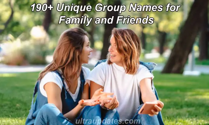 가족과 친구를 위한 고유한 그룹 이름