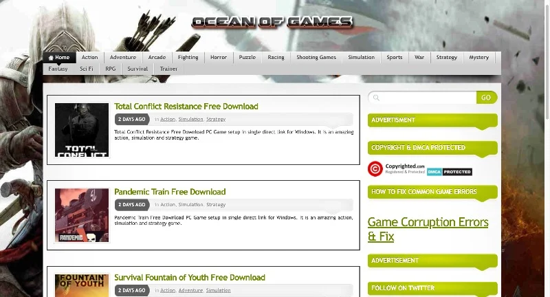 ocean of games website