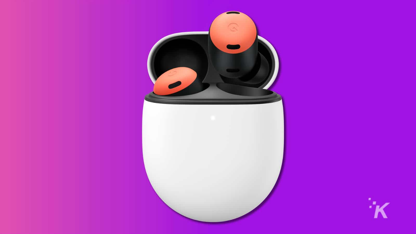 Google pixel buds pro în coral