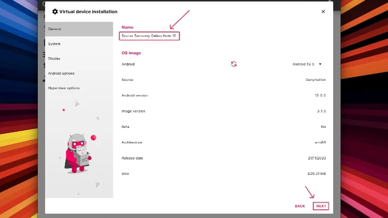 how to run android apps on mac [2024] - rename device genymotion