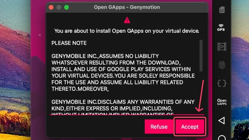 accept gapps terms