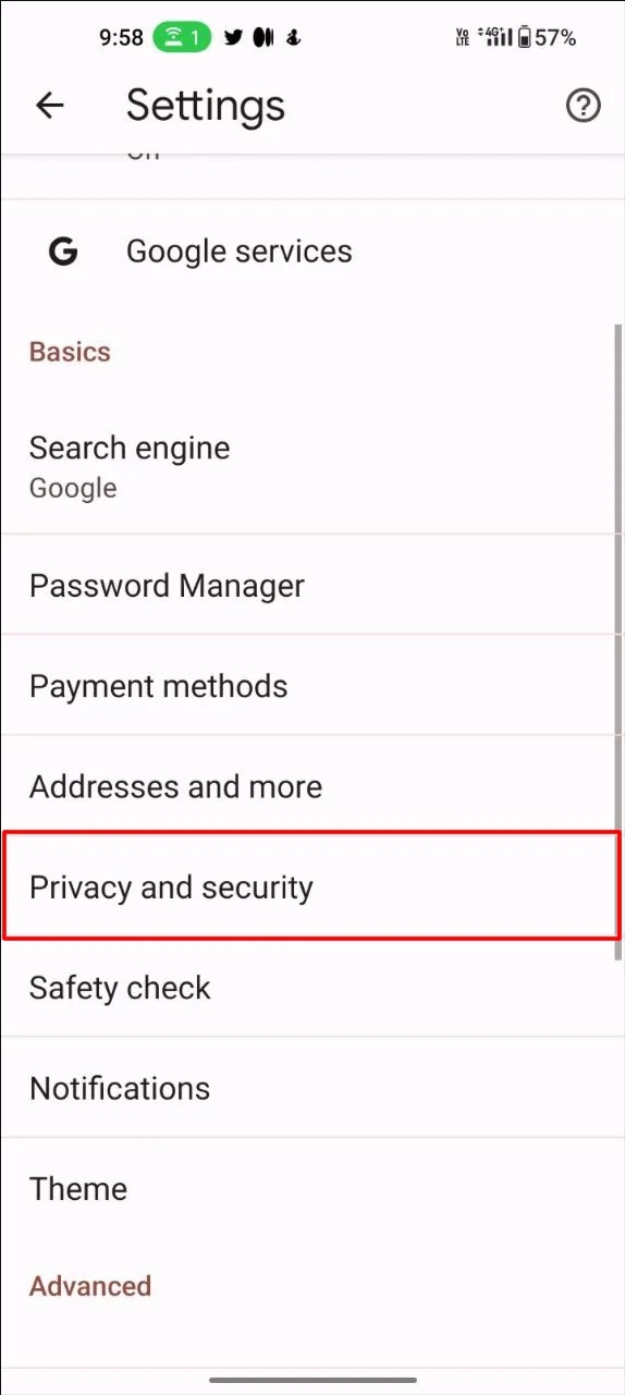 google chrome privacy and security