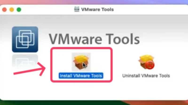 double-click vmware tools