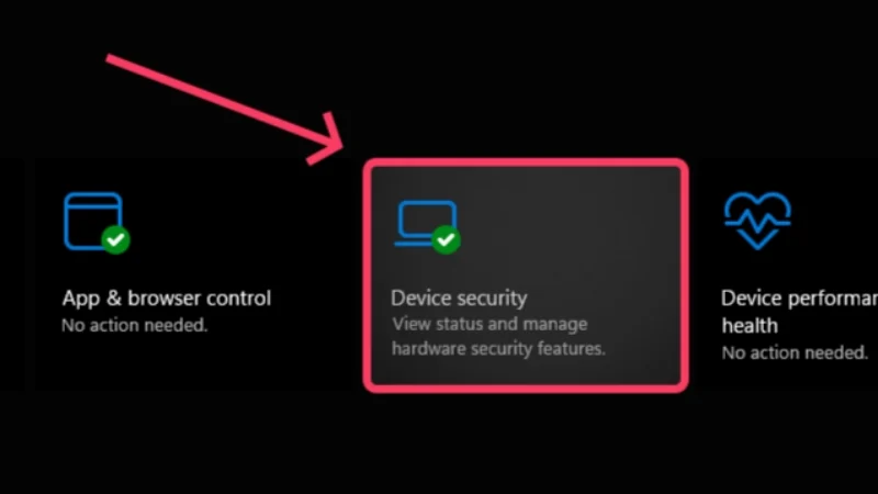 windows device security settings