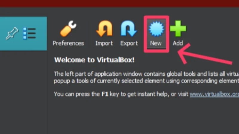 create new virtual machine