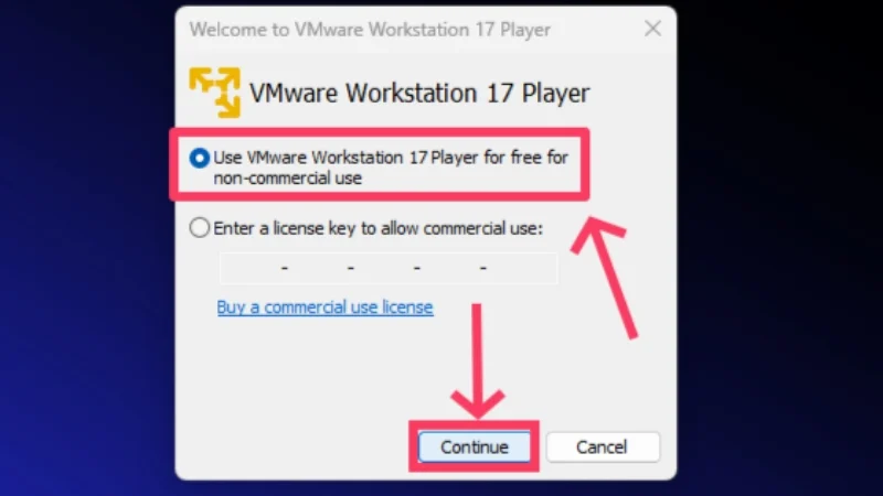 use vmware for free