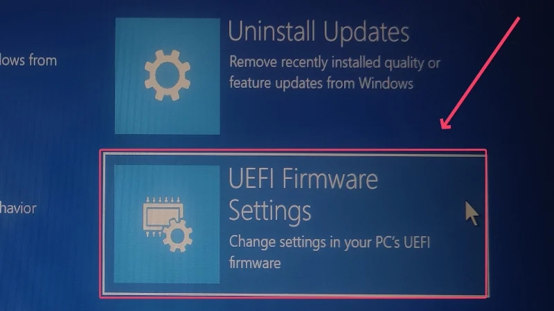 uefi firmware settings on windows