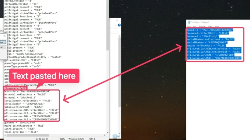 paste codes below firmware=efi