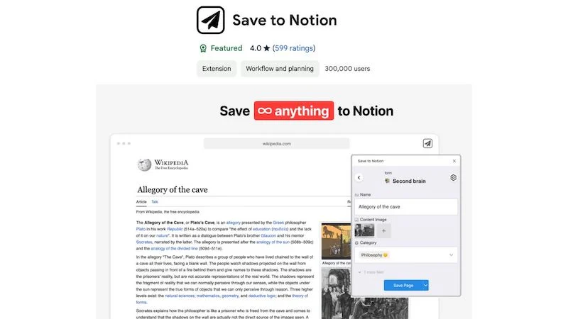 save to notion